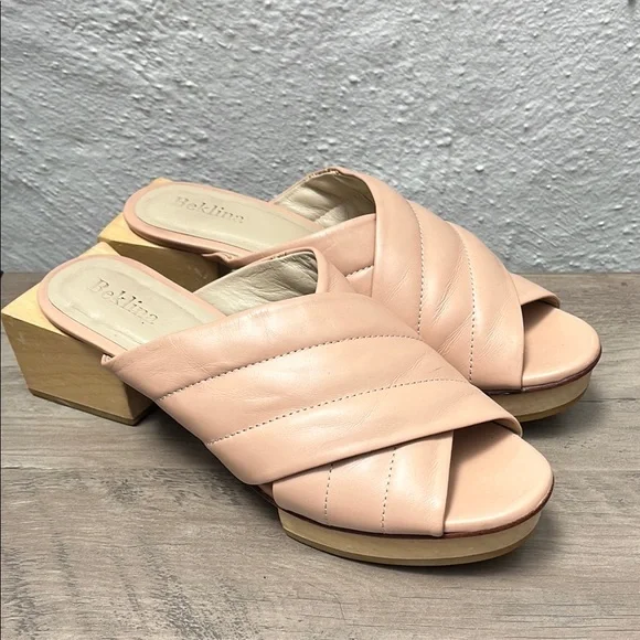 Beklina Pink Mules with Crisscross Straps - Picture 10 of 10